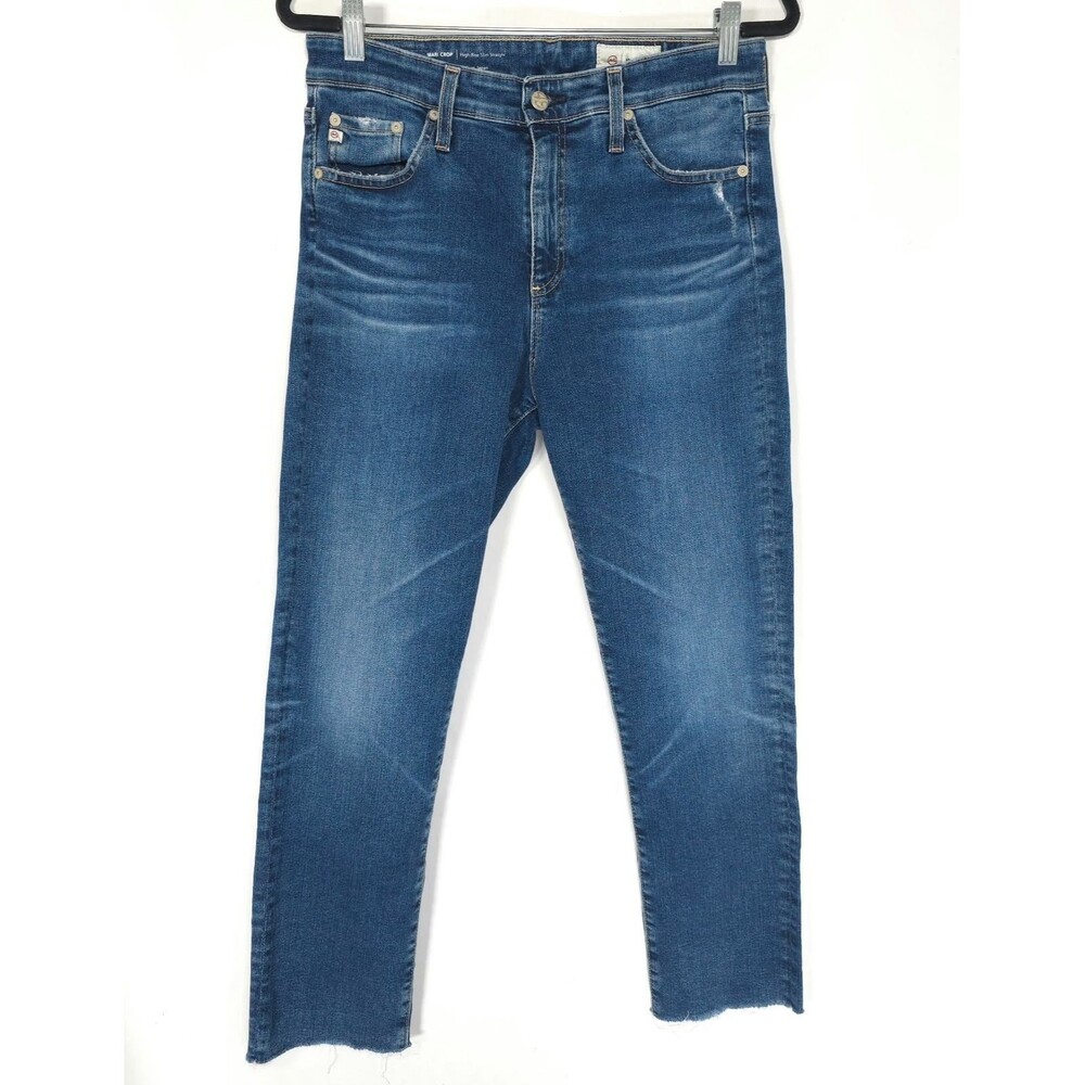 AG ADRIANO GOLDSCHMIED Women's Jeans 30 Mari Crop High Rise Slim Straight 57499